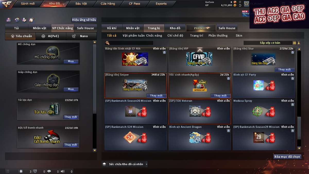 shop acc cf uy tin gia re